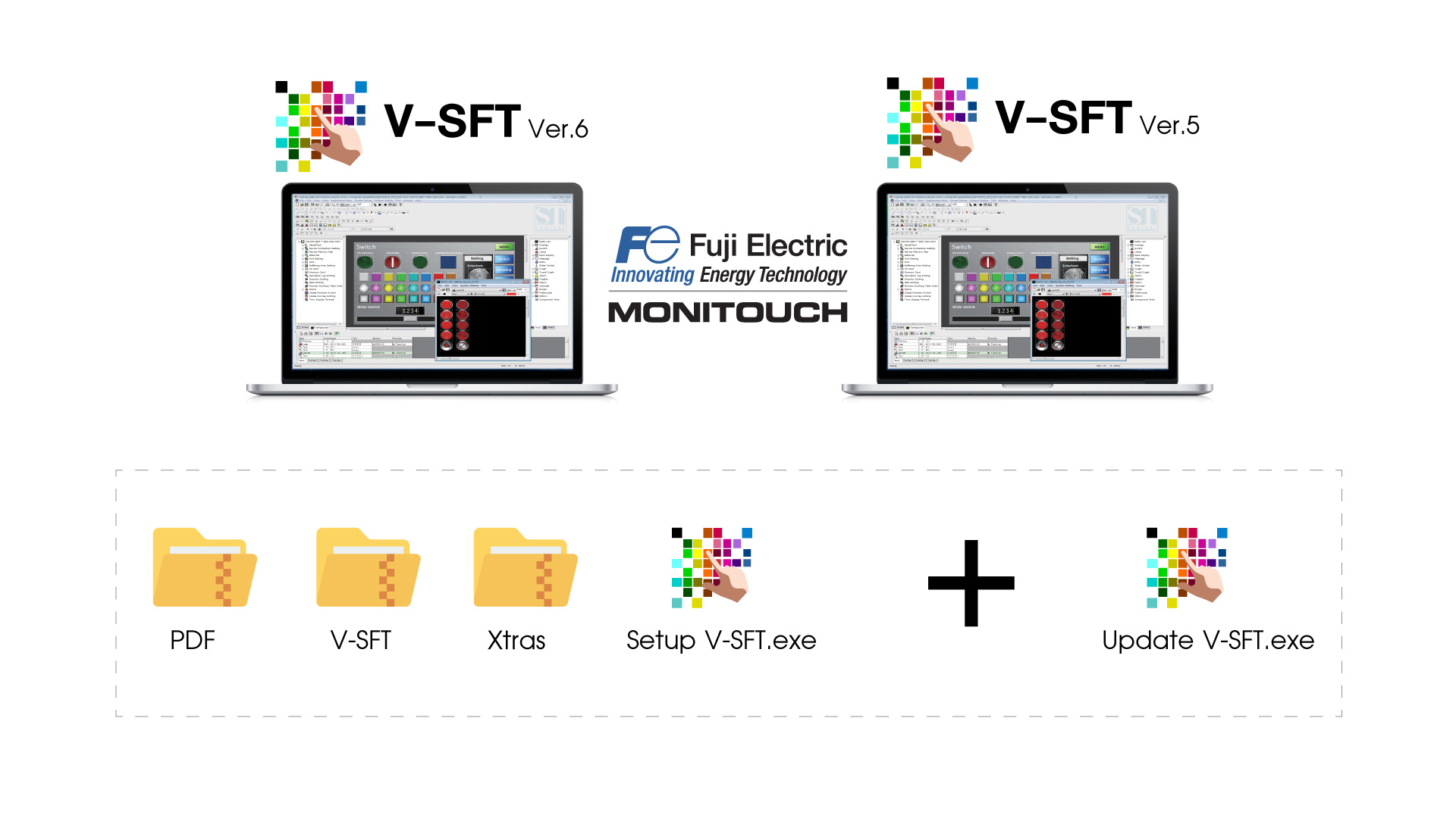 Software V-SFT ของ HMI ใช้เวอร์ชั่นไหนเขียนหน้าจอดี? v6-v5